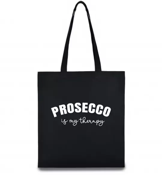 Эко-сумка Prosseco is my therapy Черный фото