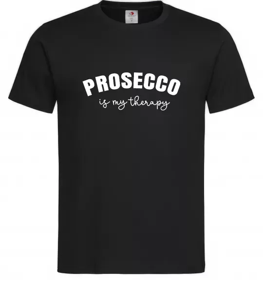 Чоловіча футболка Prosseco is my therapy Чорний фото