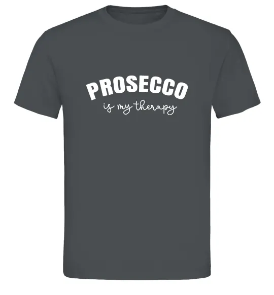 Чоловіча футболка Prosseco is my therapy Графіт фото