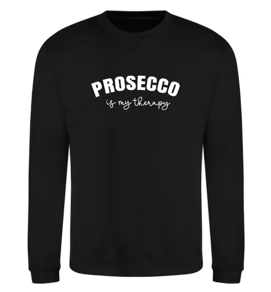 Свитшот Prosseco is my therapy Черный фото