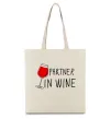 Еко-сумка Partner in wine Бежевий Еко-сумка Partner in wine Бежевий фото