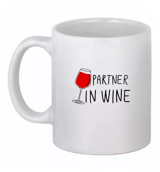 Чашка керамическая Partner in wine Белый фото