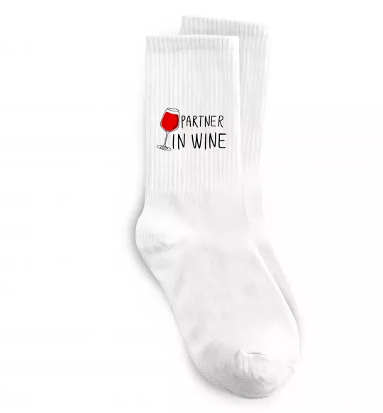 Шкарпетки Partner in wine Білий фото