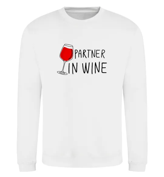 Свитшот Partner in wine Белый фото