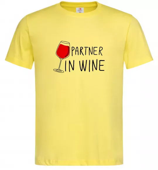 Чоловіча футболка Partner in wine Лимонний фото