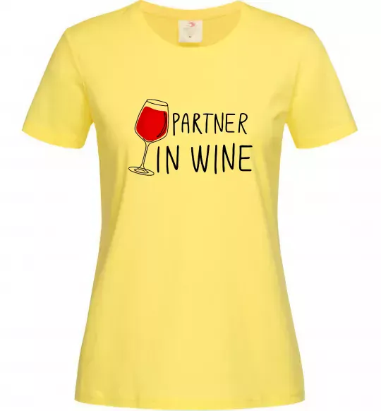 Женская футболка Partner in wine Лимонный фото