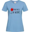 Женская футболка Partner in wine Голубой фото