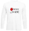Лонгслів Partner in wine Білий фото
