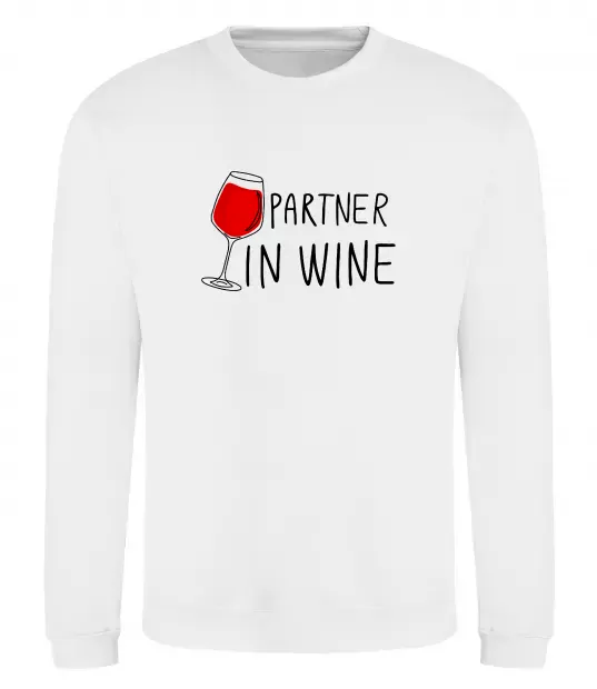 Свитшот Partner in wine Белый фото
