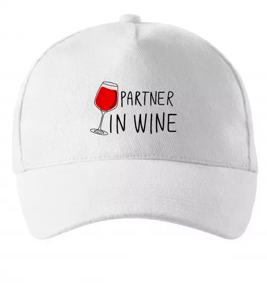 Кепка Partner in wine Білий фото