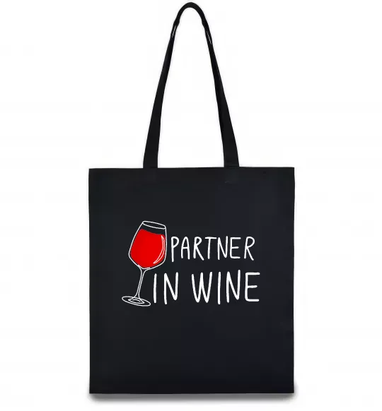 Еко-сумка Partner in wine Чорний фото