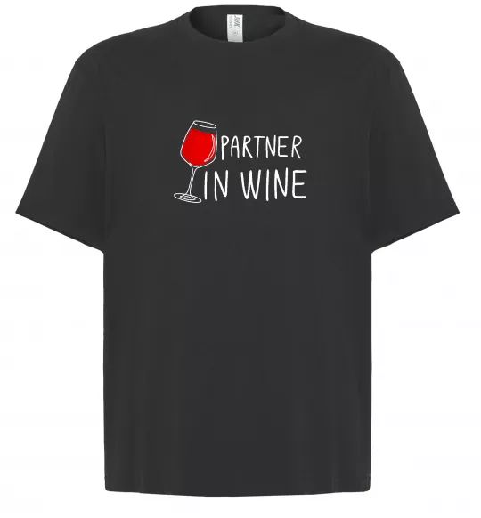 Футболка Оверсайз Partner in wine Черный фото