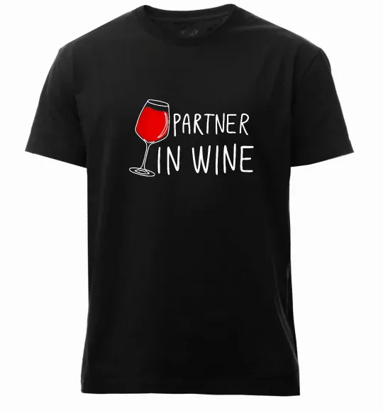 Мужская премиум футболка Partner in wine Черный фото