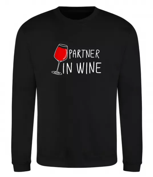 Свитшот Partner in wine Черный фото