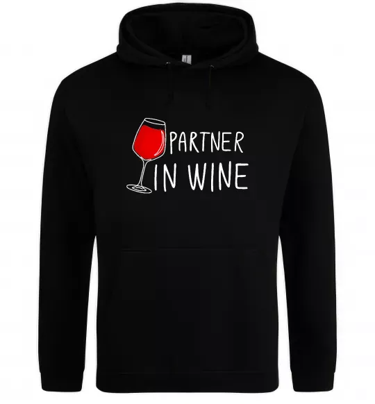 Женская толстовка (худи) Partner in wine Черный фото
