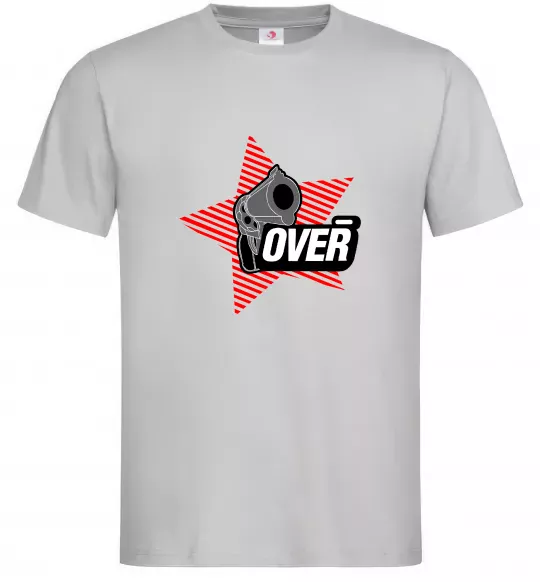 Мужская футболка oveR Серый фото