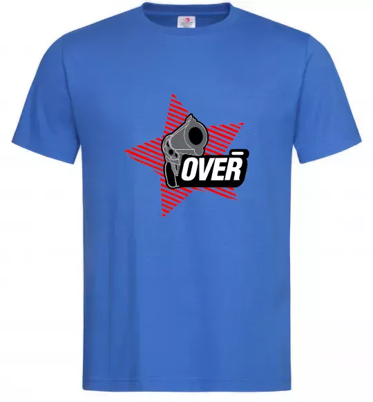 Мужская футболка oveR Ярко-синий фото