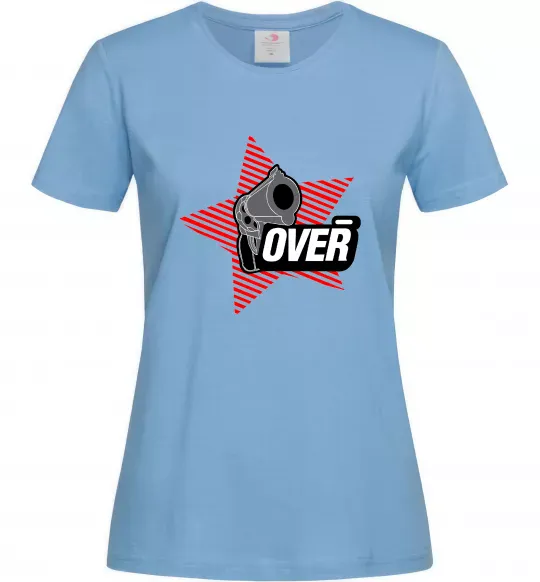 Жіноча футболка oveR Блакитний фото