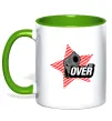 Чашка з кольоровою ручкою oveR Зелений фото