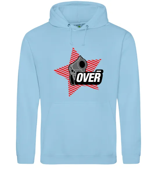 Женская толстовка (худи) oveR Голубой фото