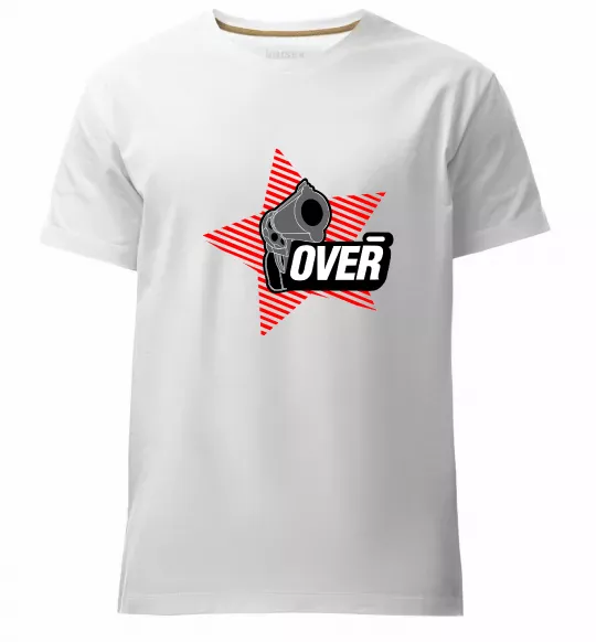 Мужская премиум футболка oveR Белый фото