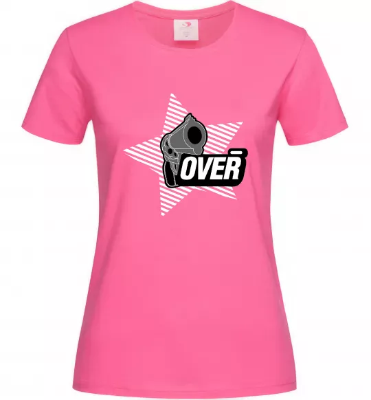 Жіноча футболка oveR Яскраво-рожевий фото