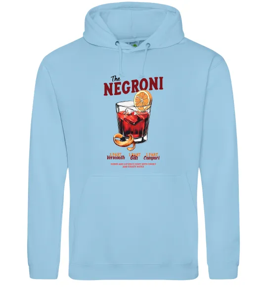 Женская толстовка (худи) The negroni Голубой фото