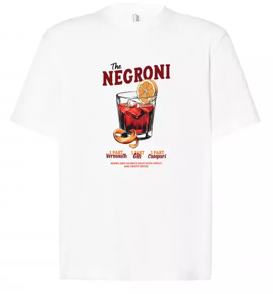 Футболка Оверсайз The negroni Білий фото