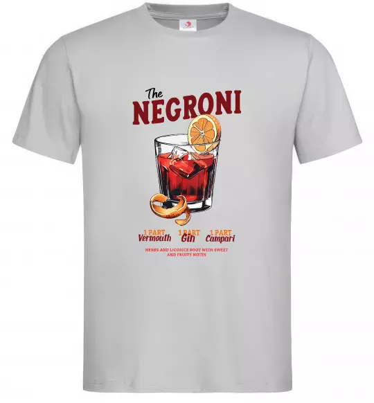 Чоловіча футболка The negroni Сірий фото