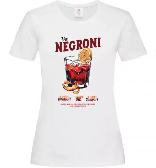 Жіноча футболка The negroni Білий фото