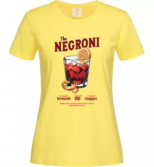 Жіноча футболка The negroni Лимонний фото
