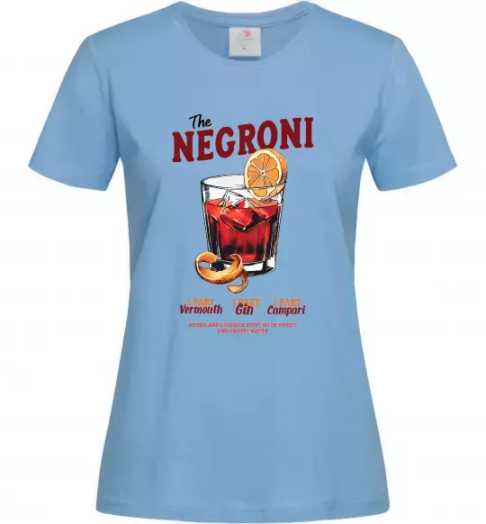 Жіноча футболка The negroni Блакитний фото