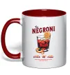 Чашка з кольоровою ручкою The negroni Червоний фото