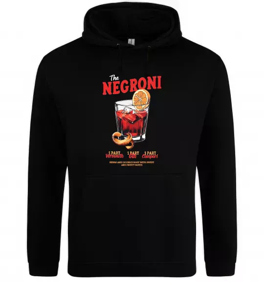 Чоловіча толстовка (худі) The negroni Чорний фото