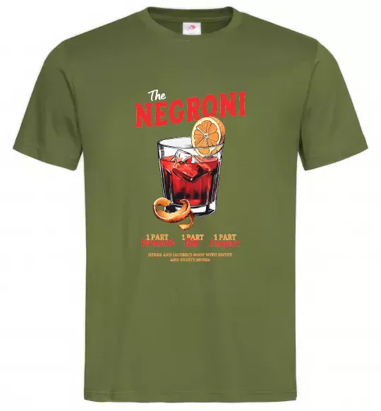 Чоловіча футболка The negroni Оливковий фото
