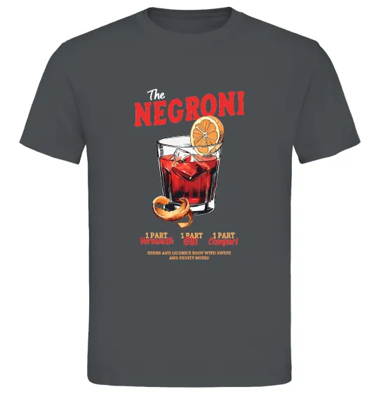 Чоловіча футболка The negroni Графіт фото