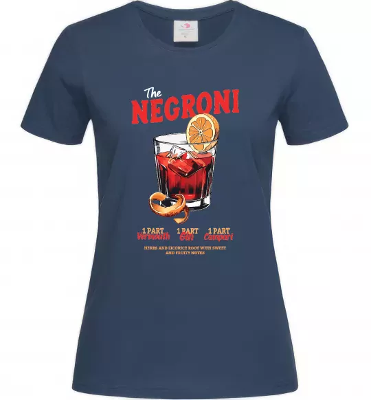 Жіноча футболка The negroni Темно-синій фото