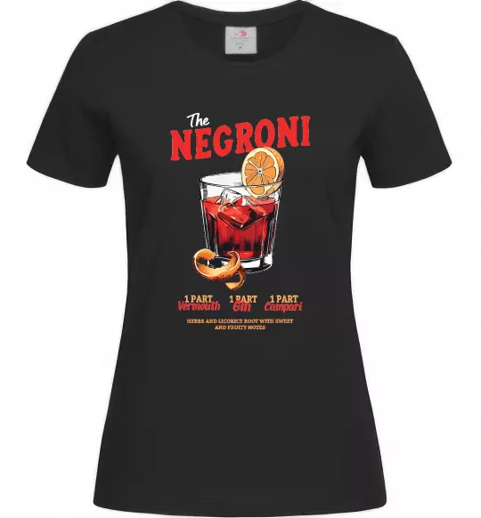 Жіноча футболка The negroni Чорний фото