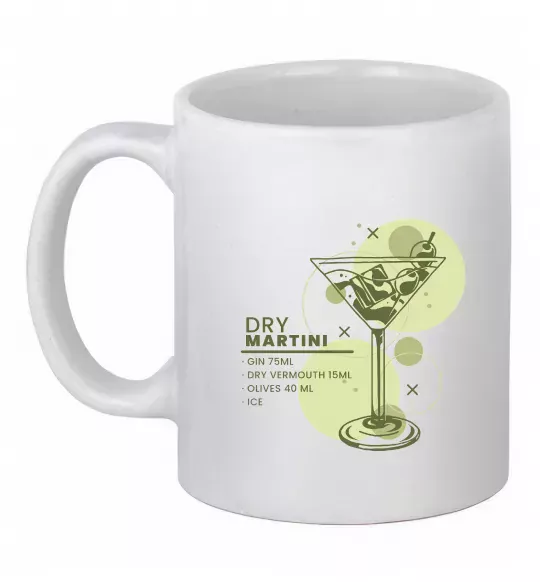 Чашка керамічна Martini dry Білий фото
