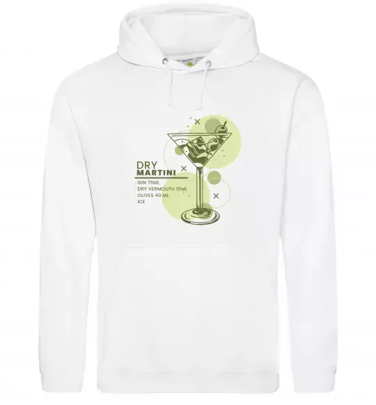 Чоловіча толстовка (худі) Martini dry Білий фото
