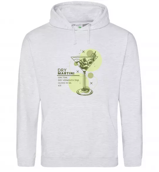 Чоловіча толстовка (худі) Martini dry Сірий меланж фото