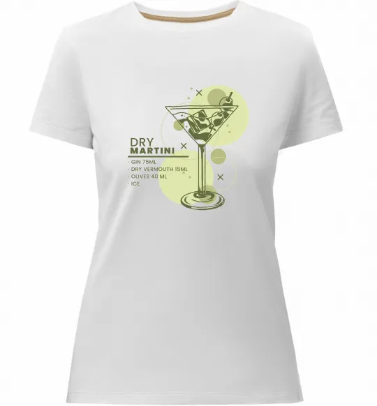 Жіноча преміум футболка Martini dry Білий фото