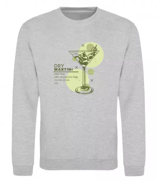 Світшот Martini dry Сірий меланж фото