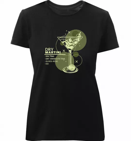 Жіноча преміум футболка Martini dry Чорний фото