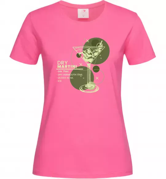 Жіноча футболка Martini dry Яскраво-рожевий фото