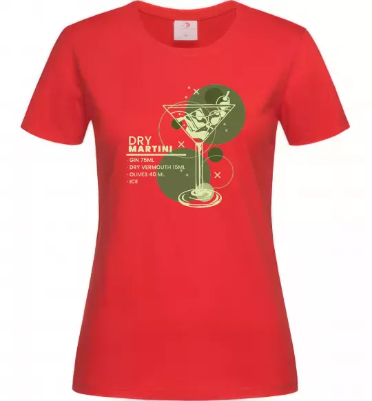 Жіноча футболка Martini dry Червоний фото