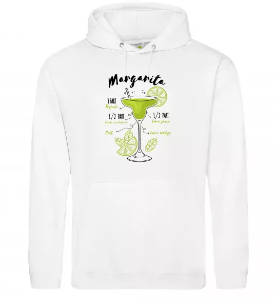 Мужская толстовка (худи) Margarita коктейль Белый фото