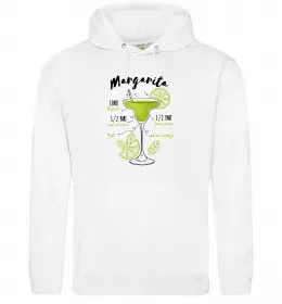 Мужская толстовка (худи) Margarita коктейль Белый фото