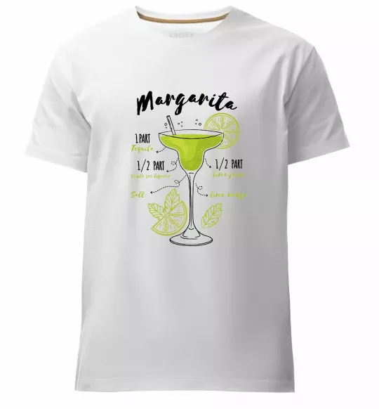 Мужская премиум футболка Margarita коктейль Белый фото