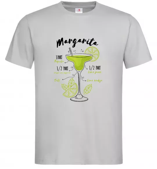 Чоловіча футболка Margarita коктейль Сірий фото